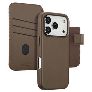 Accezz Leather Bookcase 2-in-1 met MagSafe Apple iPhone 17 Pro - Coffee