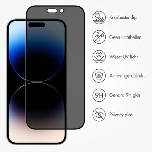 Accezz Gehard Glas Privacy Screenprotector iPhone 14 Pro