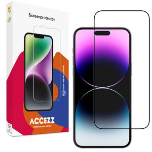 Accezz Gehard Glas Full Cover Screenprotector iPhone 15 Pro Max