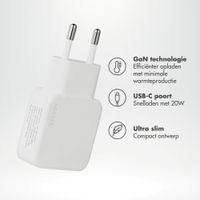 Accezz Ultra Slim GaN Oplader - USB-C - 20W - Wit