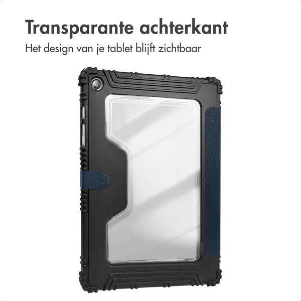Accezz Rugged Trifold Bookcase Samsung Galaxy Tab A9 Plus - Donkerblauw