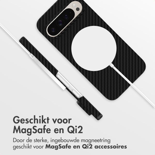 Accezz MagSafe Kevlar Backcover Google Pixel 9 / 9 Pro - Zwart