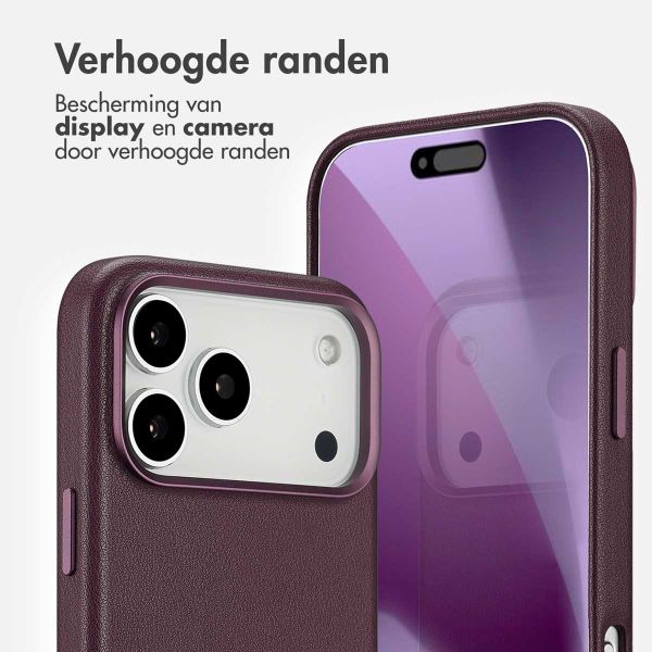 Accezz MagSafe Leather Backcover Apple iPhone 17 Pro Max - Heath Purple