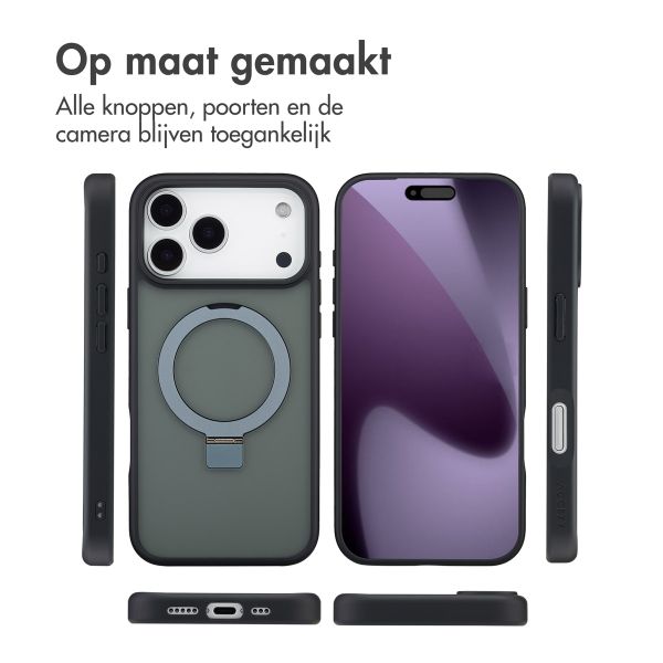Accezz Ring Stand Backcover met MagSafe Apple iPhone 17 Pro Max - Zwart