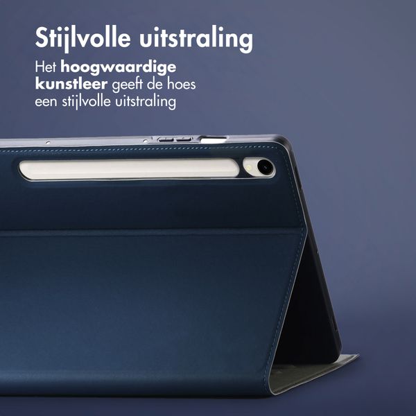 Accezz Classic Tablet Case Samsung Galaxy Tab S9 11.0 inch / S10 Lite / S10 FE / S9 FE 10.9 inch - Donkerblauw