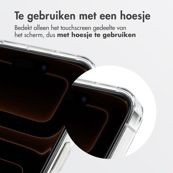 Accezz Gehard Glas Privacy Screenprotector + Applicator Apple iPhone 17 Pro Max