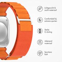 Accezz Nylon Alpine bandje Apple Watch | 44/45/46/49 mm - Oranje