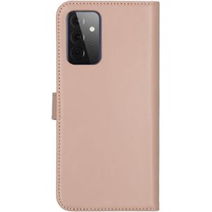 Selencia Echt Lederen Bookcase Samsung Galaxy A72 - Roze