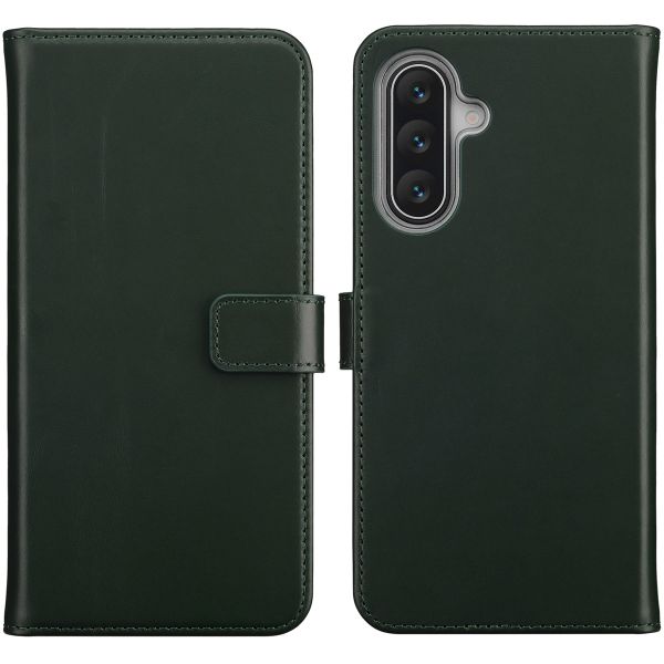 Selencia Echt Leren Bookcase Samsung Galaxy A17 - Groen