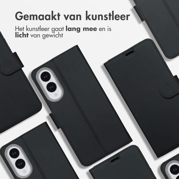 Accezz Wallet Softcase Bookcase Samsung Galaxy S25 Edge - Zwart