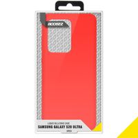 Accezz Liquid Silicone Backcover Samsung Galaxy S20 Ultra - Rood