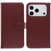 Selencia Echt Leren Bookcase Apple iPhone 17 Pro - Burgundy