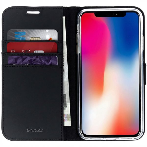 Accezz Wallet Softcase Bookcase Apple iPhone Xs Max - Zwart