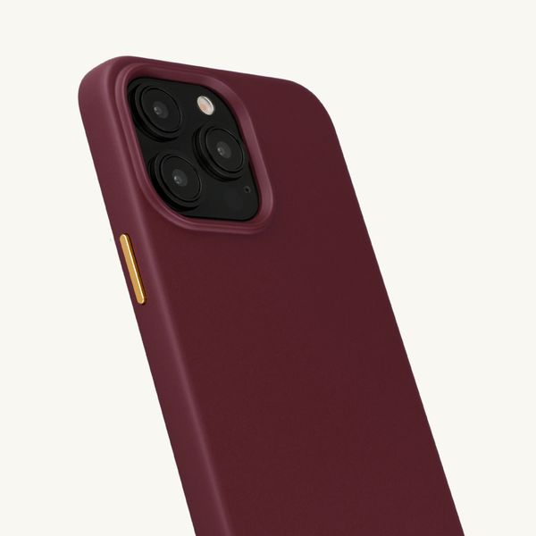 Selencia Rivièra MagSafe Backcover met afneembare haakjes Apple iPhone 14 Pro - Bold Burgundy