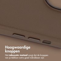 Accezz MagSafe Leather Backcover Apple iPhone 15 - Coffee Brown