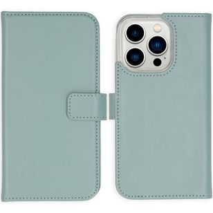 Selencia Echt Lederen Bookcase iPhone 14 Pro - Air Blue