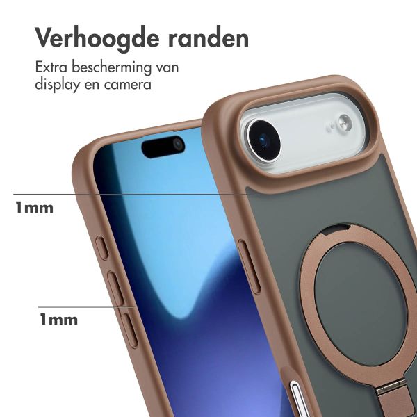 Accezz Ring Stand Backcover met MagSafe Apple iPhone 17 Air - Bruin