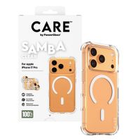 CARE by PanzerGlass Fashionable Case Samba met MagSafe Apple iPhone 17 Pro - Clear / White