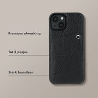 Selencia Riva Backcover met Pashouder Apple iPhone 15 - Zwart