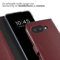 Selencia Echt Leren Bookcase Google Pixel 9A - Burgundy
