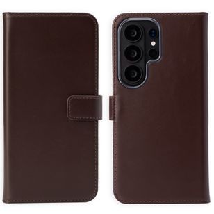 Selencia Echt Leren Bookcase Samsung Galaxy S26 Ultra - Bruin