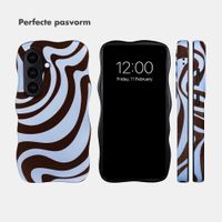 Selencia Vivid Wavy Backcover met MagSafe Samsung Galaxy S26 - Dream Swirl Chocolate
