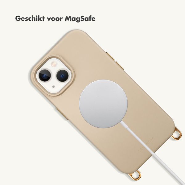 Selencia Rivièra MagSafe Backcover met afneembare haakjes Apple iPhone 14 / 13 - Milky Latte