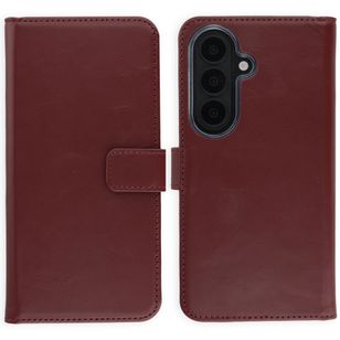 Selencia Echt Leren Bookcase Samsung Galaxy S26 - Burgundy