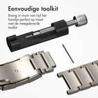 Accezz Mat Titanium bandje  - Garmin 22 mm aansluiting - Titanium