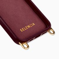 Selencia Rivièra MagSafe Backcover met afneembare haakjes iPhone 12 / 12 Pro - Bold Burgundy