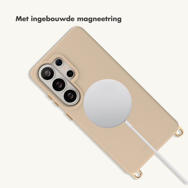 Selencia Rivièra MagSafe Backcover met afneembare haakjes Samsung Galaxy S26 Ultra - Milky Latte