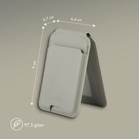 Accezz Leren Wallet met standaard voor MagSafe - Light Grey