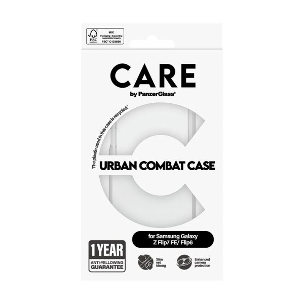 CARE by PanzerGlass Urban Combat Case Samsung Galaxy Z Flip 6 / Flip 7 FE - Transparant