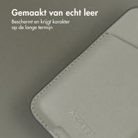 Accezz Leather Cardholder MagSafe - Kaarthouder met MagSafe - Light Grey