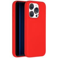 Accezz Liquid Silicone Backcover iPhone 15 Pro - Rood