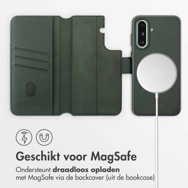 Accezz Leather Bookcase 2-in-1 met MagSafe Samsung Galaxy A36 / A56 - Cedar Green