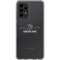 Gepersonaliseerd hoesje met sierlijk hartje Samsung Galaxy A52(s) (5G/4G) - Transparant