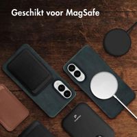 Accezz Vintage Leather Magsafe Backcover Samsung Galaxy S25 Edge - Smokey Green