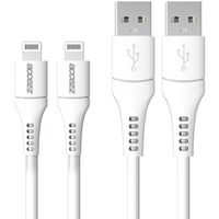 Accezz 2 pack Lightning naar USB kabel - MFi certificering - 2 meter - Wit