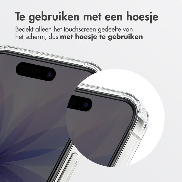 Accezz Gehard Glas Privacy Screenprotector + Applicator Apple iPhone 17