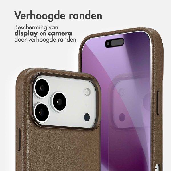 Accezz MagSafe Leather Backcover Apple iPhone 17 Pro Max - Coffee