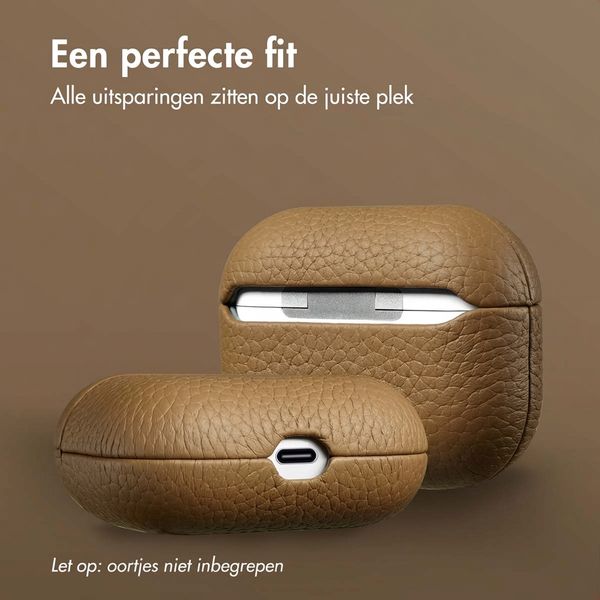 Accezz Echt Leren Case  Apple Airpods Pro - Taupe