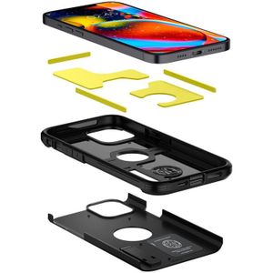 Spigen Tough Armor Backcover iPhone 12 (Pro) - Zwart