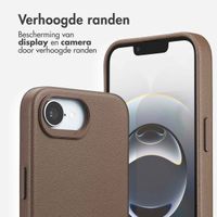 Accezz MagSafe Leather Backcover Apple iPhone 16e - Coffee