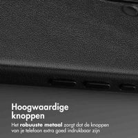 Accezz Echt leren hoesje + MagSafe Wallet Apple iPhone 16 - Onyx Black