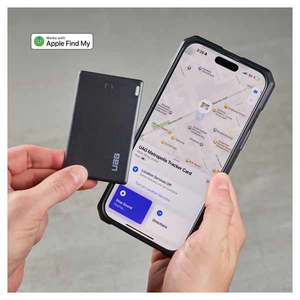 UAG Metropolis Wallet met Tracker - Geschikt voor Apple - Kevlar Black
