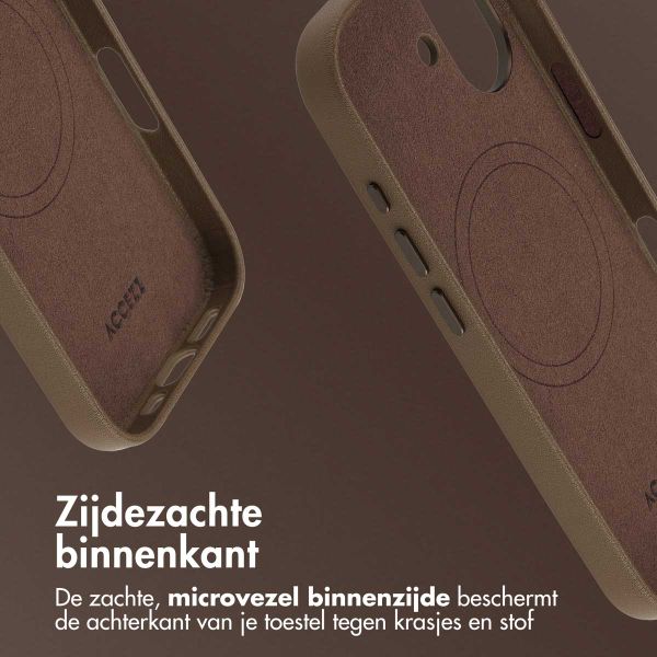 Accezz MagSafe Leather Backcover Apple iPhone 17 - Coffee