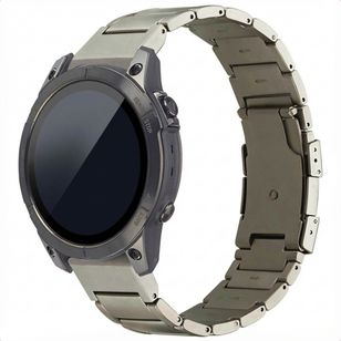 Accezz Mat Titanium bandje  - Garmin 22 mm aansluiting - Titanium