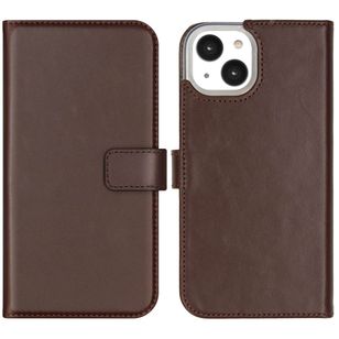 Selencia Echt Lederen Bookcase Apple iPhone 14 - Bruin