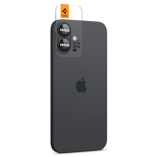 Spigen GLAStR EZ Fit Optik Pro Camera Protector 2 Pack Apple iPhone 16 / 16 Plus - Black